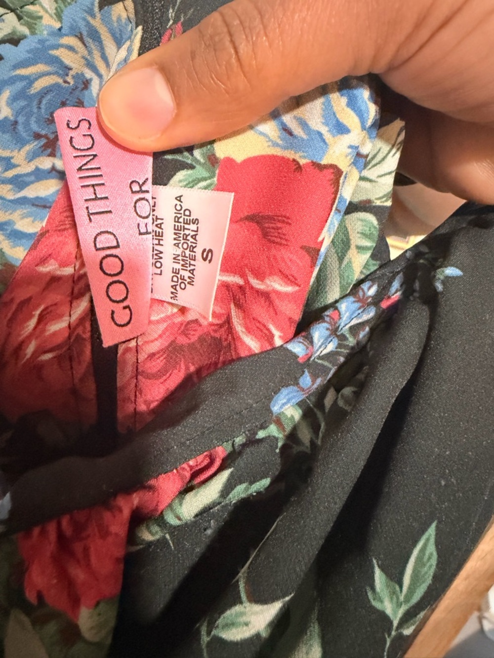 Ingenue Dress in Black Floral Print - Picture 3 of 3